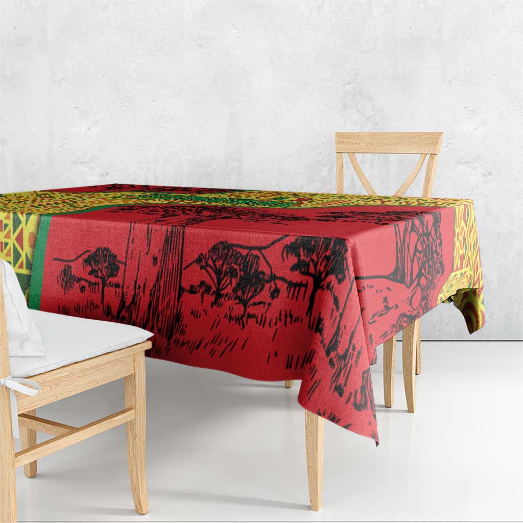 Senegal Tablecloth with Baobab Tree and African Tribal Pattern Design - Wonder Print Shop