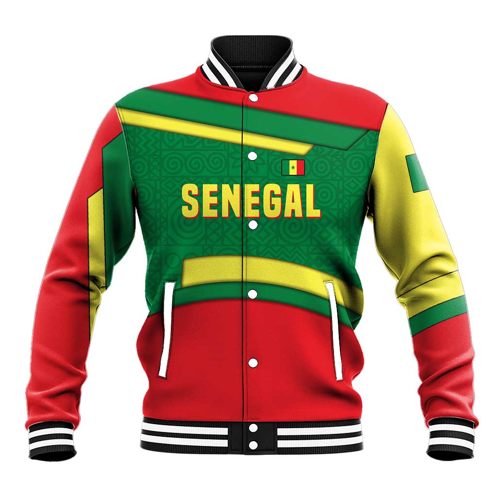 Senegal Baseball Jacket with Flamingo Design and Rooted in Culture Slogan - Wonder Print Shop