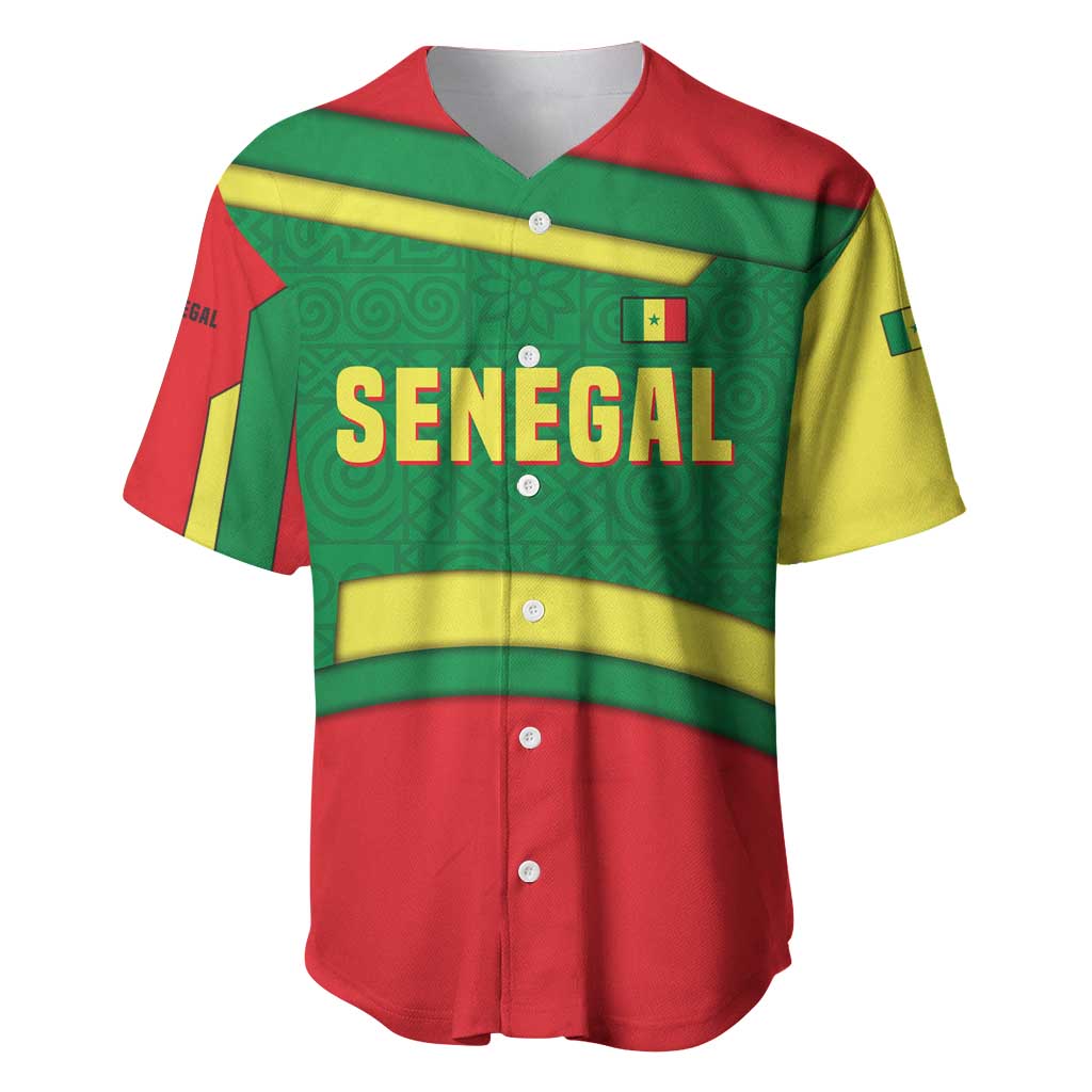 Senegal Baseball Jersey with Flamingo Design and Rooted in Culture Slogan - Wonder Print Shop