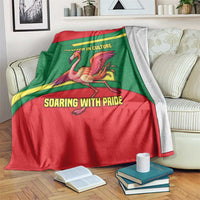 Senegal Blanket with Flamingo Design and Rooted in Culture Slogan - Wonder Print Shop