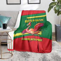 Senegal Blanket with Flamingo Design and Rooted in Culture Slogan - Wonder Print Shop