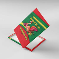 Senegal Canvas Wall Art with Flamingo Design and Rooted in Culture Slogan - Wonder Print Shop