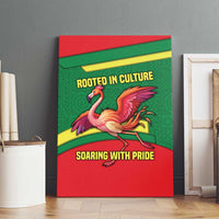 Senegal Canvas Wall Art with Flamingo Design and Rooted in Culture Slogan - Wonder Print Shop