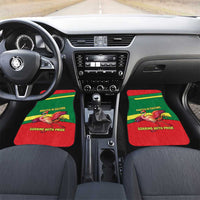 Senegal Car Mats with Flamingo Design and Rooted in Culture Slogan - Wonder Print Shop