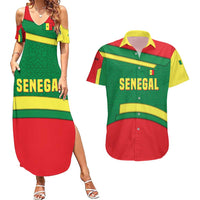 Senegal Couples Matching Summer Maxi Dress and Hawaiian Shirt with Flamingo Design and Rooted in Culture Slogan - Wonder Print Shop