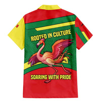 Senegal Family Matching Mermaid Dress and Hawaiian Shirt with Flamingo Design and Rooted in Culture Slogan - Wonder Print Shop