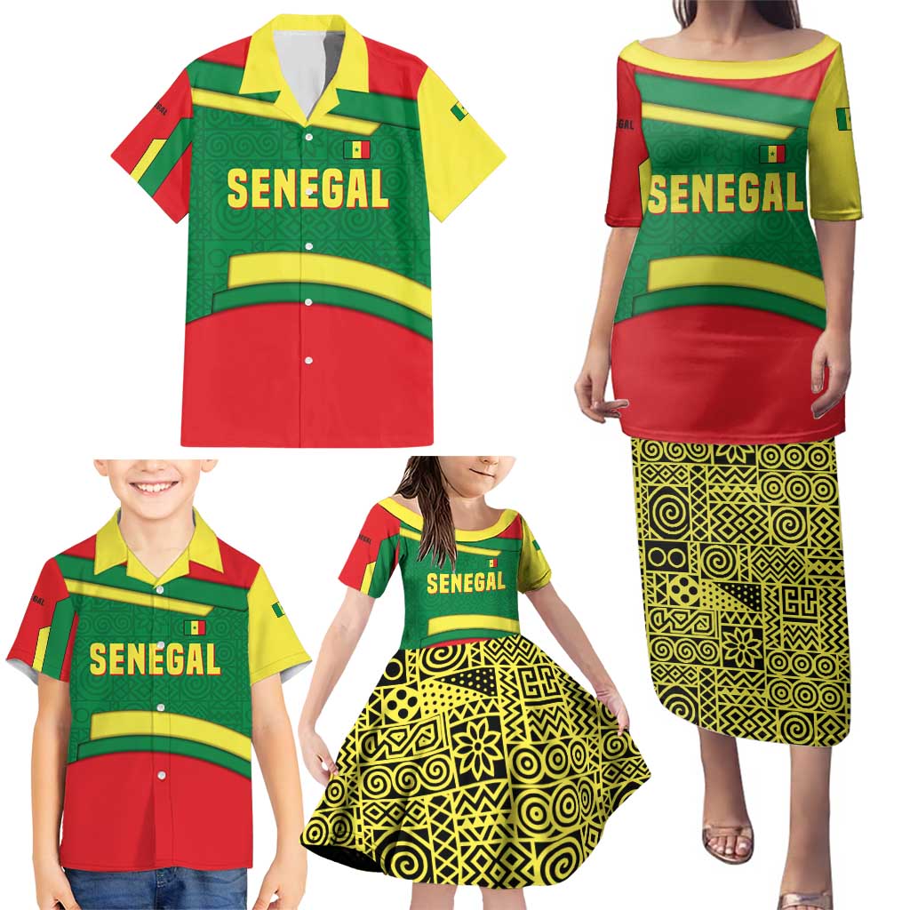 Senegal Family Matching Puletasi and Hawaiian Shirt with Flamingo Design and Rooted in Culture Slogan - Wonder Print Shop