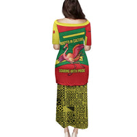 Senegal Family Matching Puletasi and Hawaiian Shirt with Flamingo Design and Rooted in Culture Slogan - Wonder Print Shop