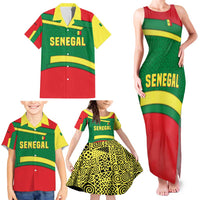 Senegal Family Matching Tank Maxi Dress and Hawaiian Shirt with Flamingo Design and Rooted in Culture Slogan - Wonder Print Shop