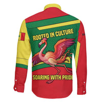 Senegal Family Matching Tank Maxi Dress and Hawaiian Shirt with Flamingo Design and Rooted in Culture Slogan - Wonder Print Shop