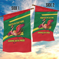 Senegal Garden Flag with Flamingo Design and Rooted in Culture Slogan - Wonder Print Shop