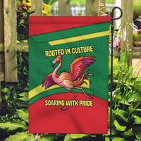 Senegal Garden Flag with Flamingo Design and Rooted in Culture Slogan - Wonder Print Shop