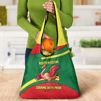 Senegal Grocery Bag with Flamingo Design and Rooted in Culture Slogan - Wonder Print Shop