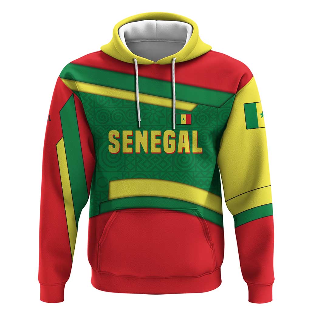 Senegal Hoodie with Flamingo Design and Rooted in Culture Slogan - Wonder Print Shop