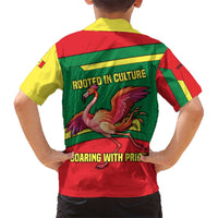 Senegal Kid Hawaiian Shirt with Flamingo Design and Rooted in Culture Slogan - Wonder Print Shop