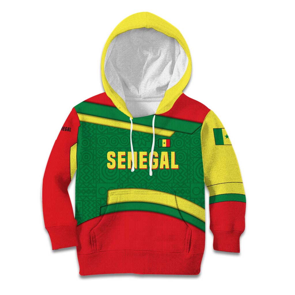 Senegal Kid Hoodie with Flamingo Design and Rooted in Culture Slogan - Wonder Print Shop