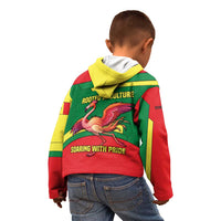 Senegal Kid Hoodie with Flamingo Design and Rooted in Culture Slogan - Wonder Print Shop