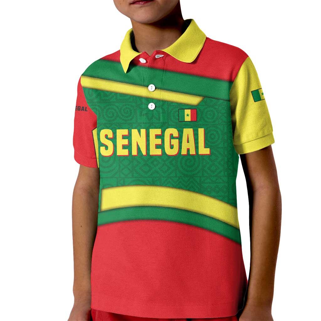 Senegal Kid Polo Shirt with Flamingo Design and Rooted in Culture Slogan - Wonder Print Shop