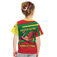 Senegal Kid T Shirt with Flamingo Design and Rooted in Culture Slogan - Wonder Print Shop