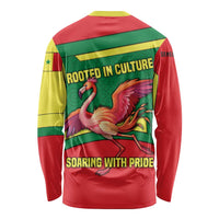 Senegal Long Sleeve Shirt with Flamingo Design and Rooted in Culture Slogan - Wonder Print Shop