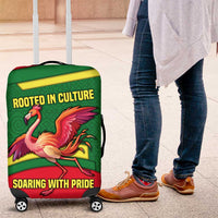 Senegal Luggage Cover with Flamingo Design and Rooted in Culture Slogan - Wonder Print Shop