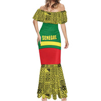 Senegal Mermaid Dress with Flamingo Design and Rooted in Culture Slogan - Wonder Print Shop
