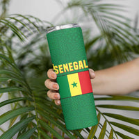 Senegal Skinny Tumbler with Flamingo Design and Rooted in Culture Slogan - Wonder Print Shop