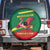 Senegal Spare Tire Cover with Flamingo Design and Rooted in Culture Slogan - Wonder Print Shop