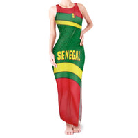Senegal Tank Maxi Dress with Flamingo Design and Rooted in Culture Slogan - Wonder Print Shop