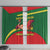 Senegal Window Curtain with Flamingo Design and Rooted in Culture Slogan - Wonder Print Shop