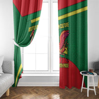 Senegal Window Curtain with Flamingo Design and Rooted in Culture Slogan - Wonder Print Shop