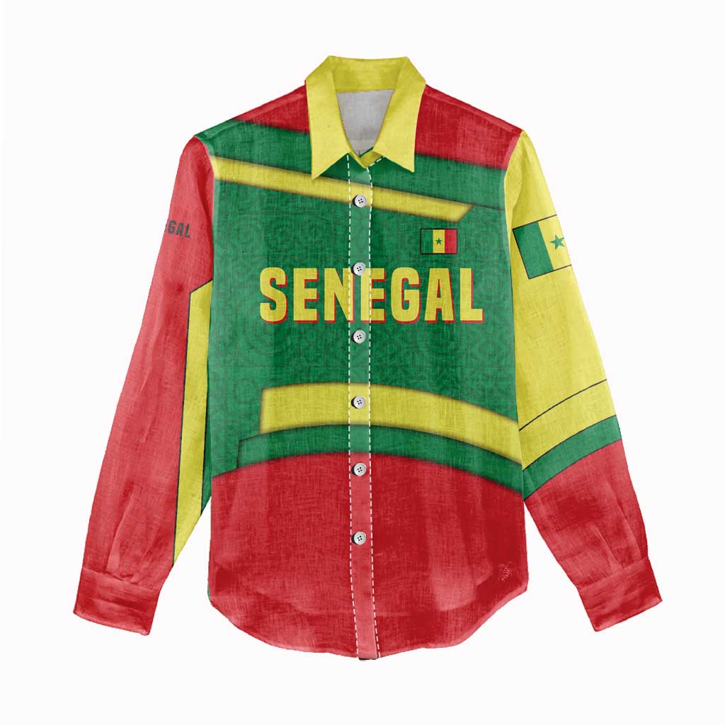 Senegal Women Casual Shirt with Flamingo Design and Rooted in Culture Slogan - Wonder Print Shop