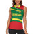 Senegal Women Sleeveless Polo Shirt with Flamingo Design and Rooted in Culture Slogan - Wonder Print Shop