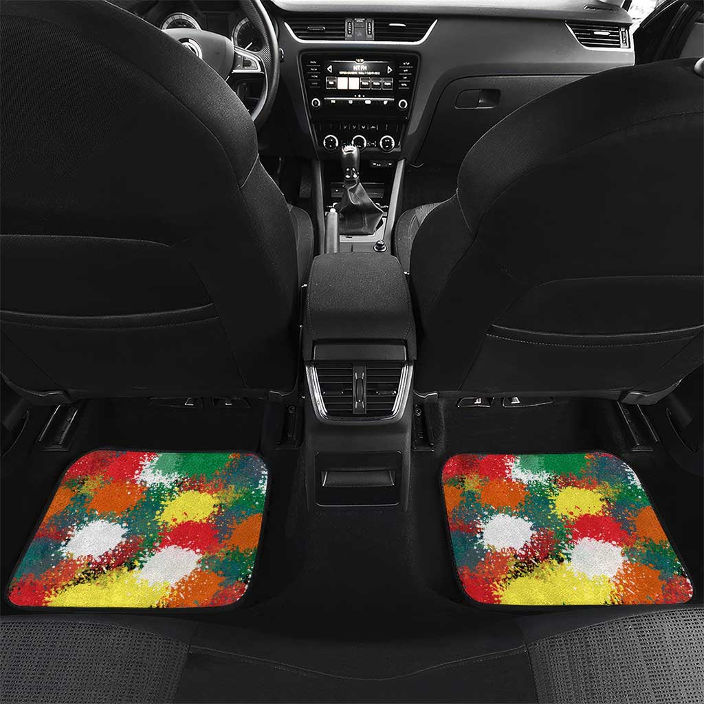 Senegal Car Mats with Colorful Wildlife Graffiti and Nature Rises Roars Design - Wonder Print Shop