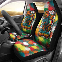 Senegal Car Seat Cover with Colorful Wildlife Graffiti and Nature Rises Roars Design - Wonder Print Shop