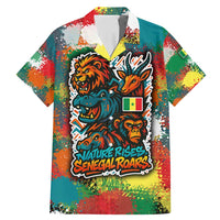 Senegal Family Matching Mermaid Dress and Hawaiian Shirt with Colorful Wildlife Graffiti and Nature Rises Roars Design - Wonder Print Shop