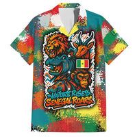 Senegal Family Matching Puletasi and Hawaiian Shirt with Colorful Wildlife Graffiti and Nature Rises Roars Design - Wonder Print Shop