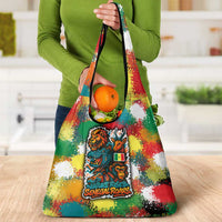 Senegal Grocery Bag with Colorful Wildlife Graffiti and Nature Rises Roars Design - Wonder Print Shop