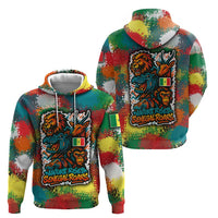 Senegal Hoodie with Colorful Wildlife Graffiti and Nature Rises Roars Design - Wonder Print Shop