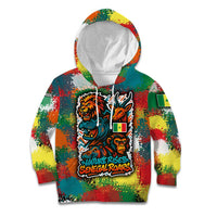 Senegal Kid Hoodie with Colorful Wildlife Graffiti and Nature Rises Roars Design - Wonder Print Shop