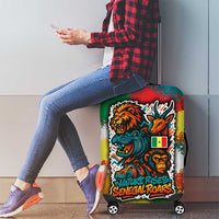 Senegal Luggage Cover with Colorful Wildlife Graffiti and Nature Rises Roars Design - Wonder Print Shop