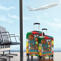 Senegal Luggage Cover with Colorful Wildlife Graffiti and Nature Rises Roars Design - Wonder Print Shop