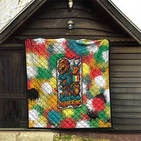 Senegal Quilt with Colorful Wildlife Graffiti and Nature Rises Roars Design - Wonder Print Shop