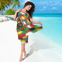 Senegal Sarong with Colorful Wildlife Graffiti and Nature Rises Roars Design - Wonder Print Shop