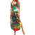 Senegal Summer Maxi Dress with Colorful Wildlife Graffiti and Nature Rises Roars Design - Wonder Print Shop