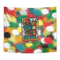 Senegal Tapestry with Colorful Wildlife Graffiti and Nature Rises Roars Design - Wonder Print Shop