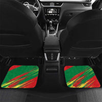 Senegal Car Mats with Bold Eagle Graphic and Brushstroke Flag Colors Design - Wonder Print Shop