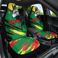 Senegal Car Seat Cover with Bold Eagle Graphic and Brushstroke Flag Colors Design - Wonder Print Shop