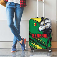 Senegal Luggage Cover with Bold Eagle Graphic and Brushstroke Flag Colors Design - Wonder Print Shop