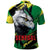 Senegal Polo Shirt with Bold Eagle Graphic and Brushstroke Flag Colors Design - Wonder Print Shop